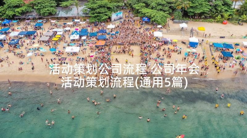 活动策划公司流程 公司年会活动策划流程(通用5篇)