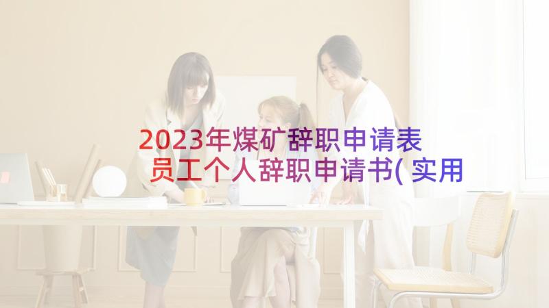 2023年煤矿辞职申请表 员工个人辞职申请书(实用8篇)