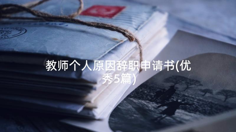 教师个人原因辞职申请书(优秀5篇)