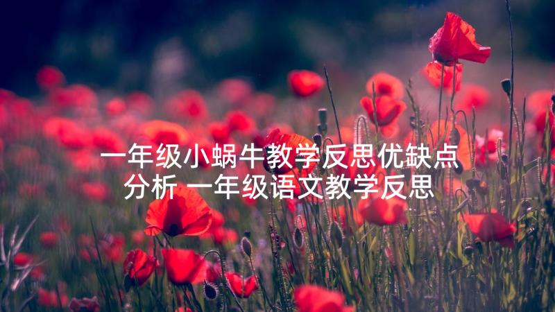 一年级小蜗牛教学反思优缺点分析 一年级语文教学反思(精选9篇)