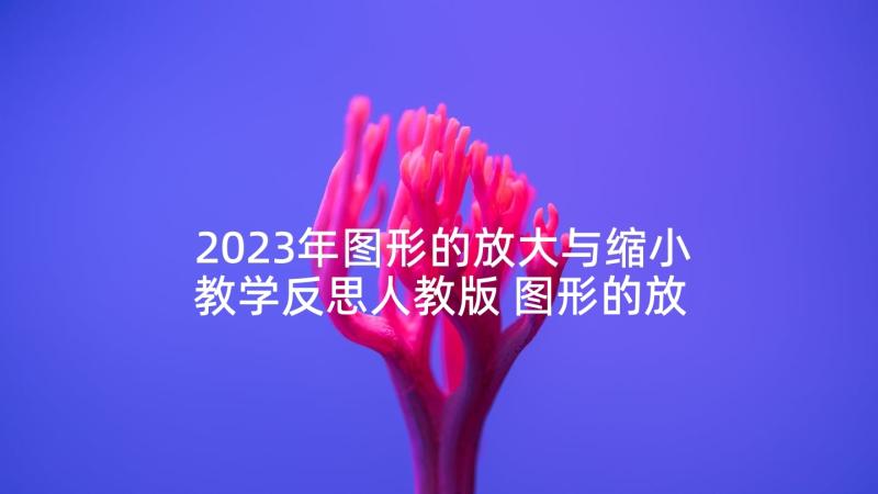 2023年图形的放大与缩小教学反思人教版 图形的放大缩小教学反思(优秀5篇)