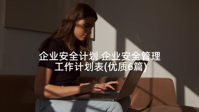 企业安全计划 企业安全管理工作计划表(优质6篇)