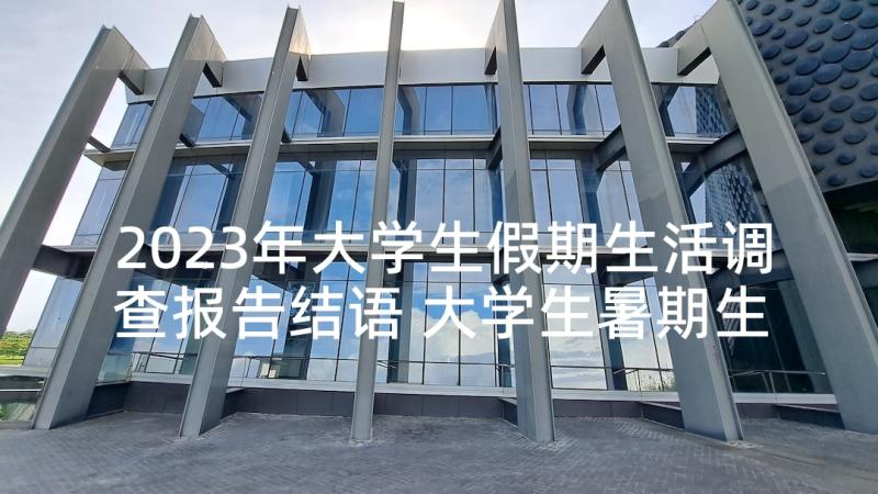 2023年大学生假期生活调查报告结语 大学生暑期生活调查报告(汇总5篇)