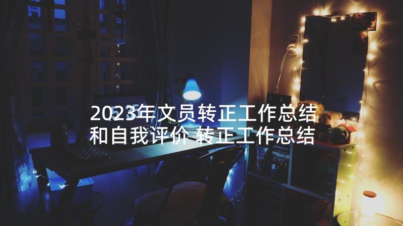 2023年文员转正工作总结和自我评价 转正工作总结个人(优秀7篇)