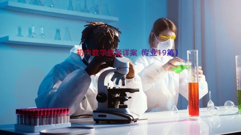 初中数学教案详案（专业19篇）