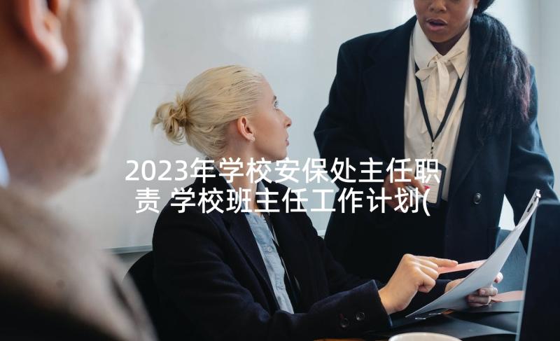 2023年学校安保处主任职责 学校班主任工作计划(汇总9篇)