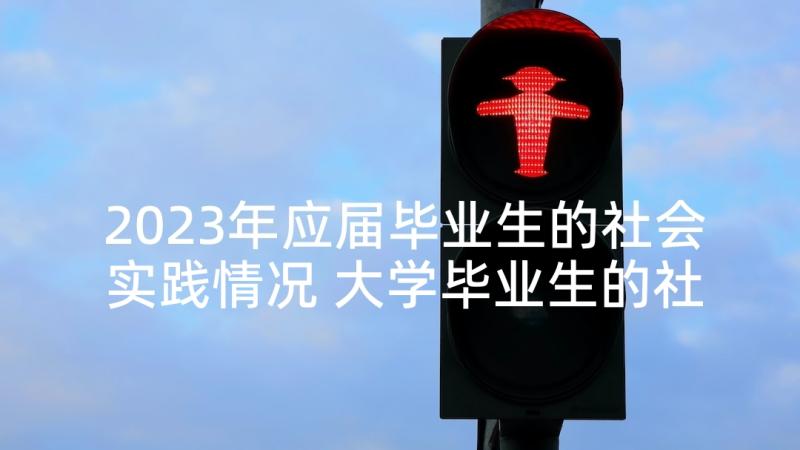 2023年应届毕业生的社会实践情况 大学毕业生的社会实践报告(优秀5篇)