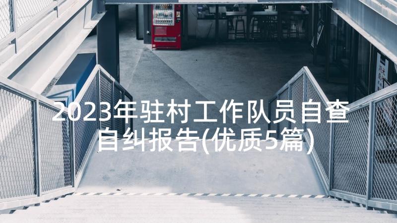 2023年驻村工作队员自查自纠报告(优质5篇)