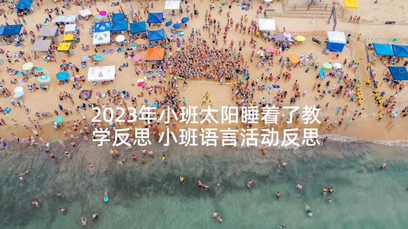 2023年小班太阳睡着了教学反思 小班语言活动反思(实用6篇)