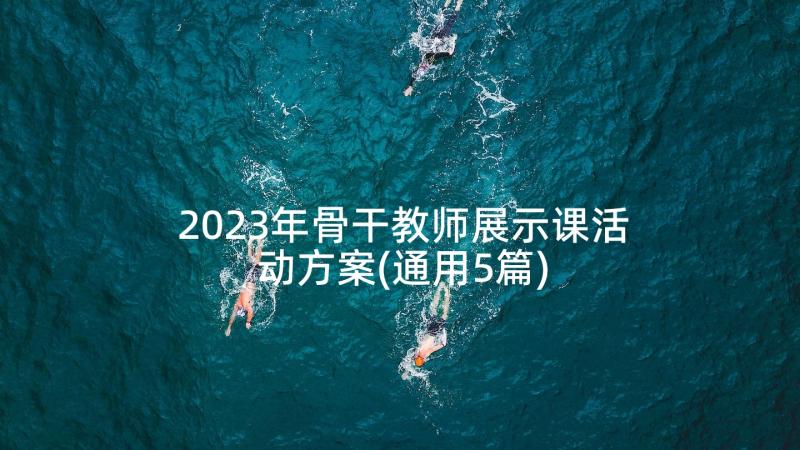 2023年骨干教师展示课活动方案(通用5篇)