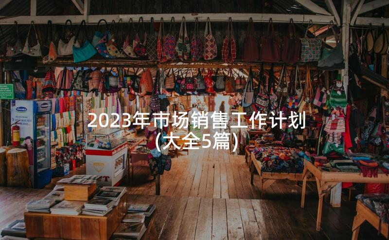 2023年市场销售工作计划(大全5篇)