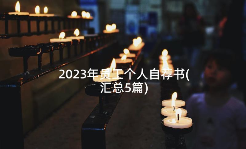 2023年员工个人自荐书(汇总5篇)