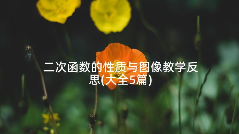 二次函数的性质与图像教学反思(大全5篇)