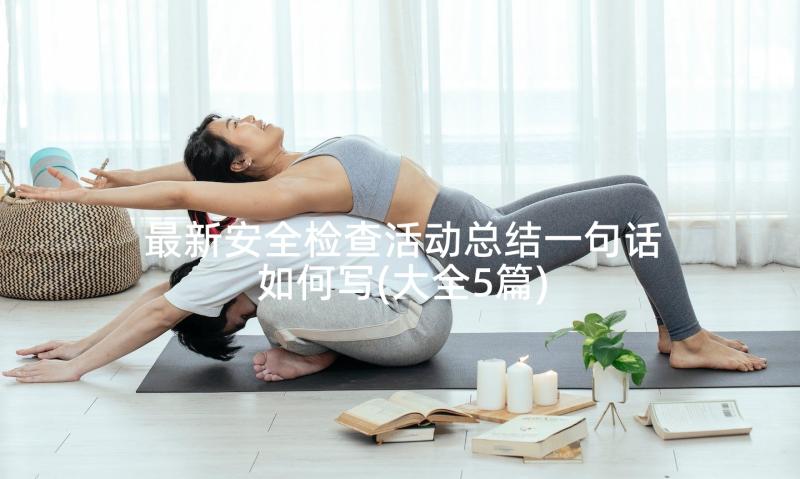 最新安全检查活动总结一句话如何写(大全5篇)