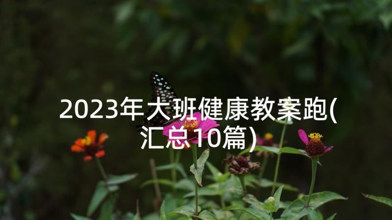 2023年大班健康教案跑(汇总10篇)