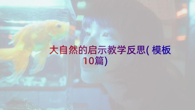 大自然的启示教学反思(模板10篇)