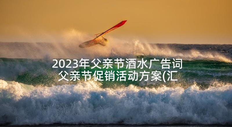 2023年父亲节酒水广告词 父亲节促销活动方案(汇总9篇)