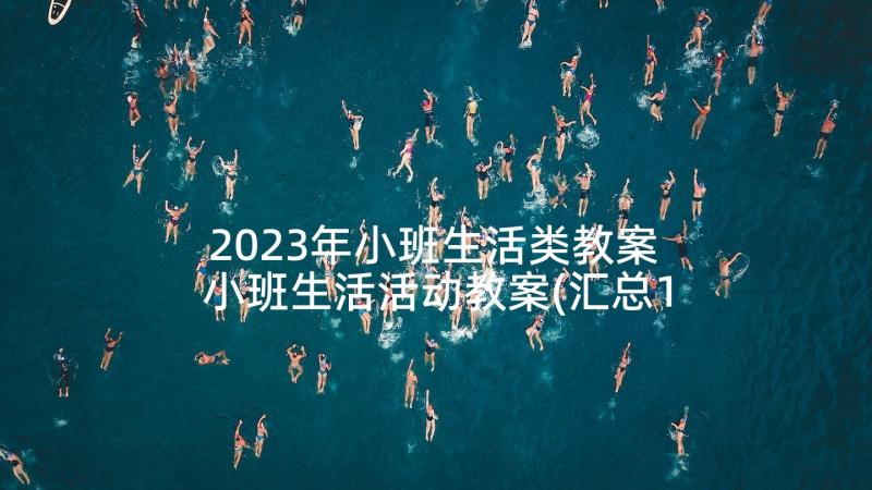 2023年小班生活类教案 小班生活活动教案(汇总10篇)
