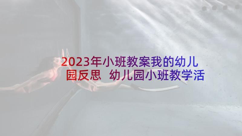 2023年小班教案我的幼儿园反思 幼儿园小班教学活动反思(模板7篇)