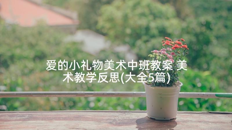 爱的小礼物美术中班教案 美术教学反思(大全5篇)