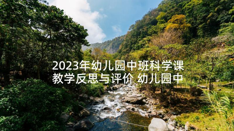 2023年幼儿园中班科学课教学反思与评价 幼儿园中班教学反思(优质5篇)