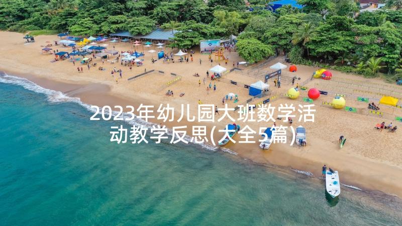 2023年幼儿园大班数学活动教学反思(大全5篇)