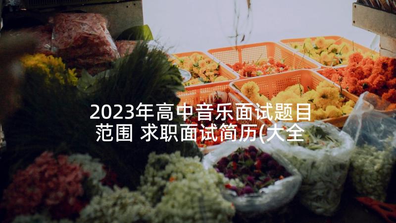 2023年高中音乐面试题目范围 求职面试简历(大全5篇)