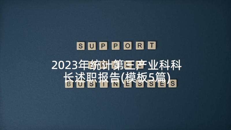 2023年统计第三产业科科长述职报告(模板5篇)