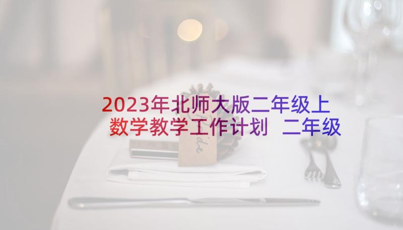 2023年北师大版二年级上数学教学工作计划 二年级教学工作计划(汇总10篇)