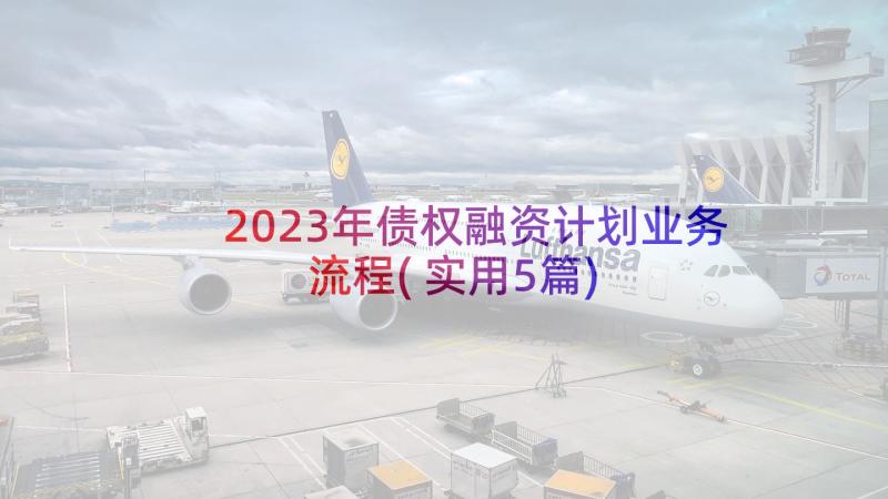 2023年债权融资计划业务流程(实用5篇)