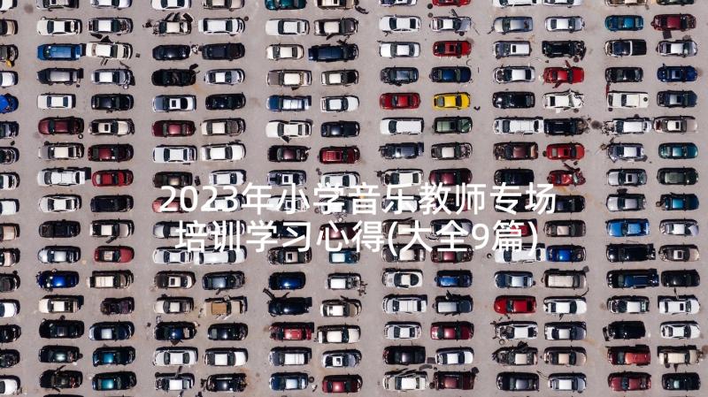 2023年小学音乐教师专场培训学习心得(大全9篇)