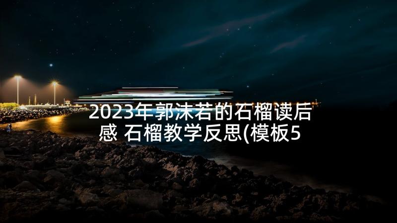 2023年郭沫若的石榴读后感 石榴教学反思(模板5篇)