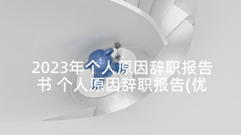 2023年个人原因辞职报告书 个人原因辞职报告(优质5篇)