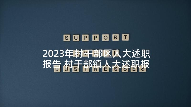 2023年村干部区人大述职报告 村干部镇人大述职报告(汇总5篇)