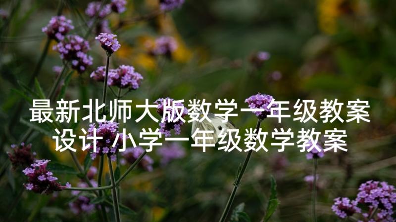 最新北师大版数学一年级教案设计 小学一年级数学教案(汇总5篇)