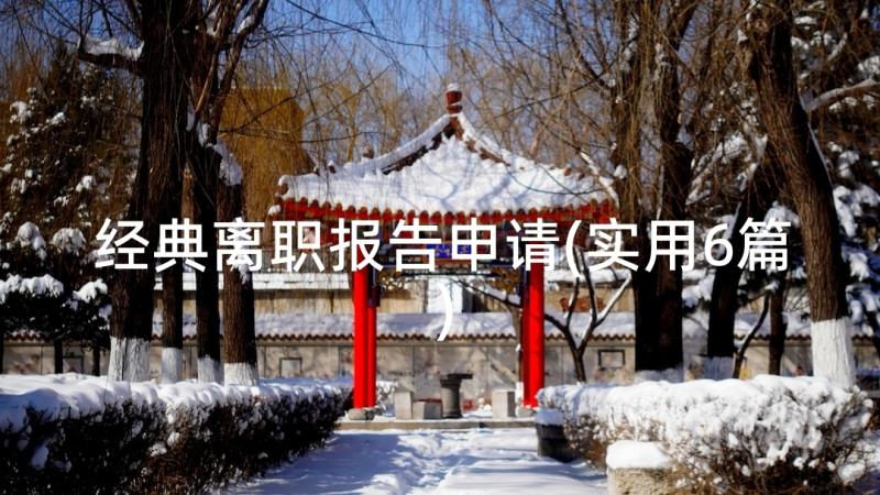 经典离职报告申请(实用6篇)