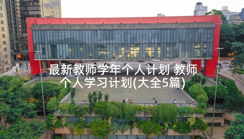 最新教师学年个人计划 教师个人学习计划(大全5篇)