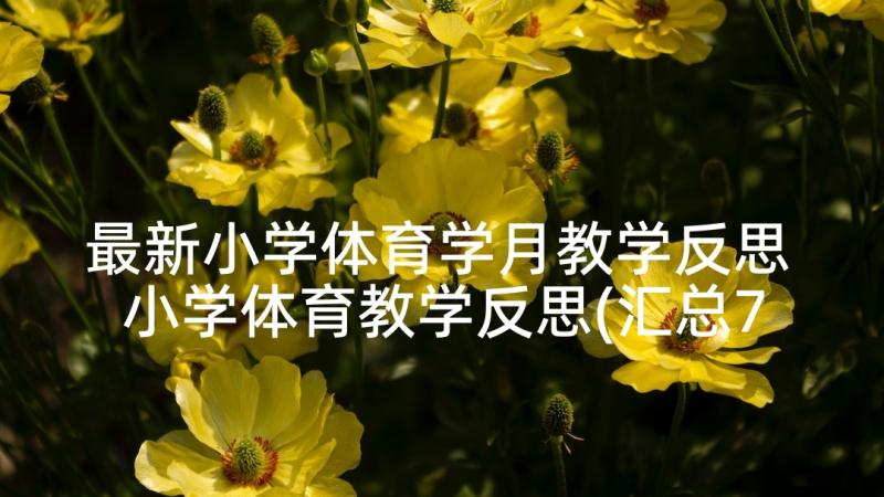 最新小学体育学月教学反思 小学体育教学反思(汇总7篇)