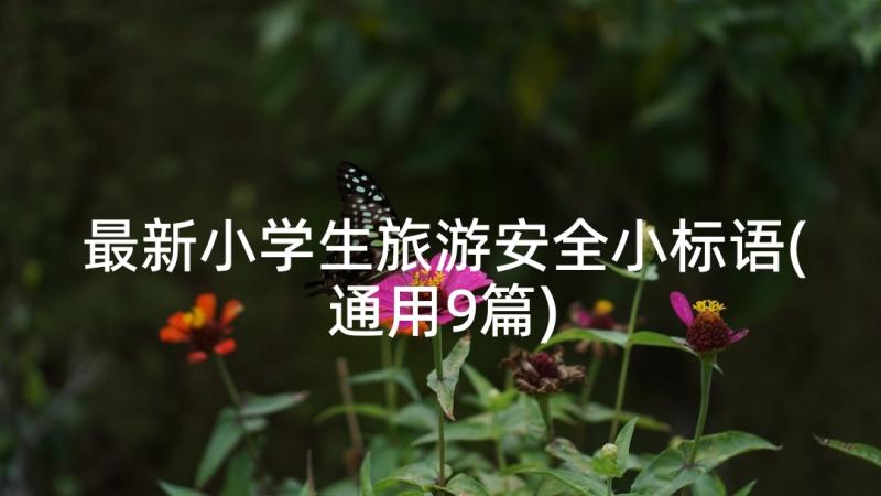 最新小学生旅游安全小标语(通用9篇)