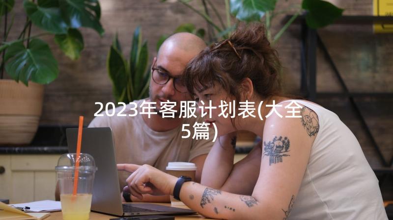 2023年客服计划表(大全5篇)