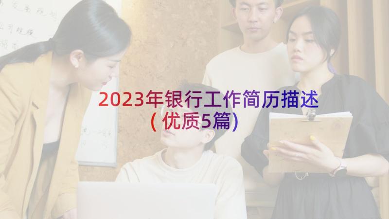 2023年银行工作简历描述(优质5篇)