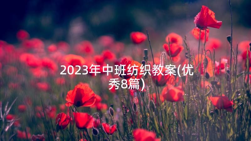 2023年中班纺织教案(优秀8篇)