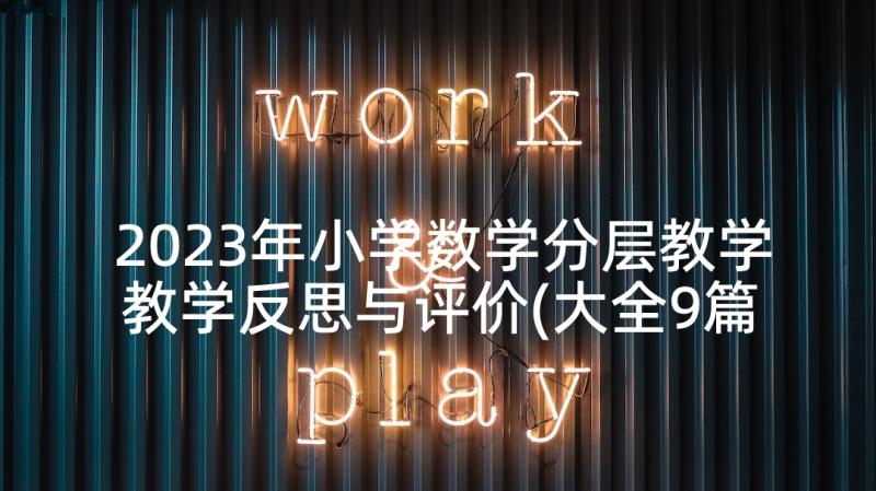 2023年小学数学分层教学教学反思与评价(大全9篇)