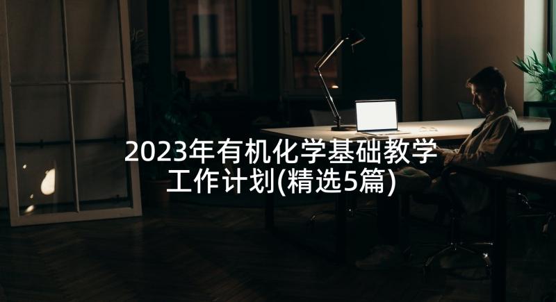 2023年有机化学基础教学工作计划(精选5篇)