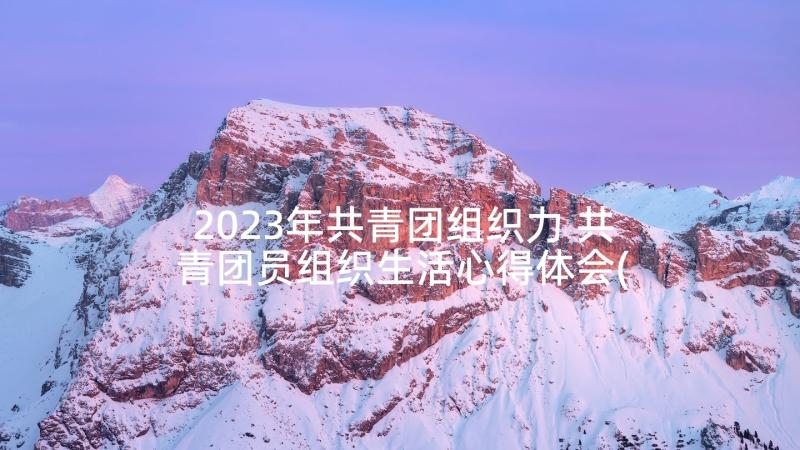 2023年共青团组织力 共青团员组织生活心得体会(大全5篇)