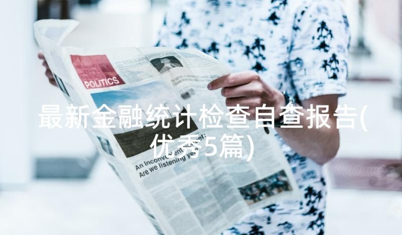 最新金融统计检查自查报告(优秀5篇)