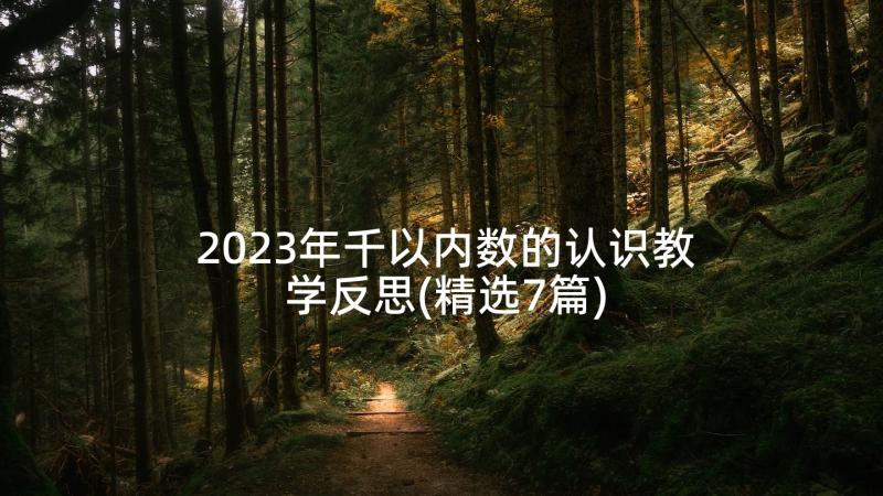 2023年千以内数的认识教学反思(精选7篇)