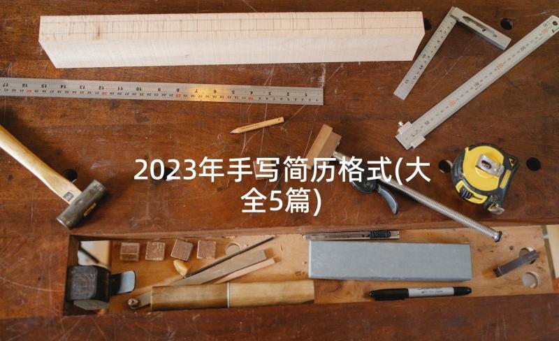 2023年手写简历格式(大全5篇)