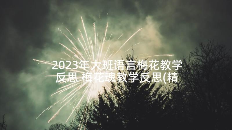 2023年大班语言梅花教学反思 梅花魂教学反思(精选9篇)