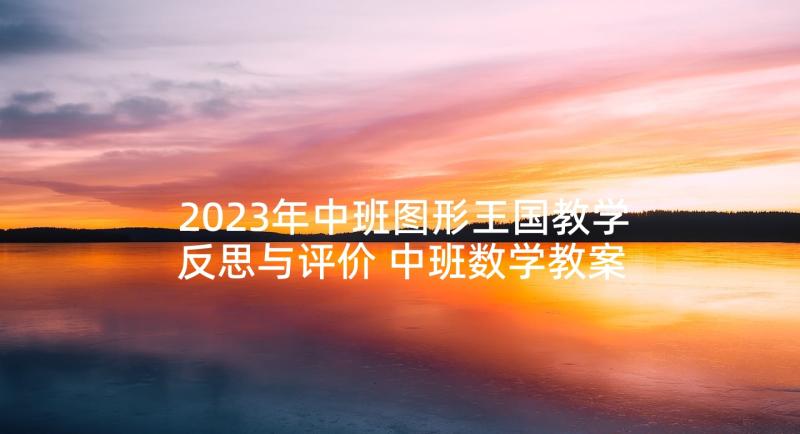 2023年中班图形王国教学反思与评价 中班数学教案及教学反思漫游魔法王国(实用5篇)